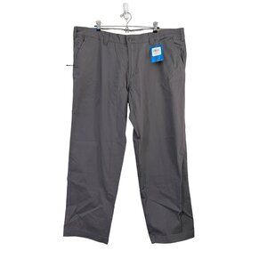 Columbia Mens Gray Omni Shade Canvas Regular Fit Straight Leg Pants Size 42 X 30